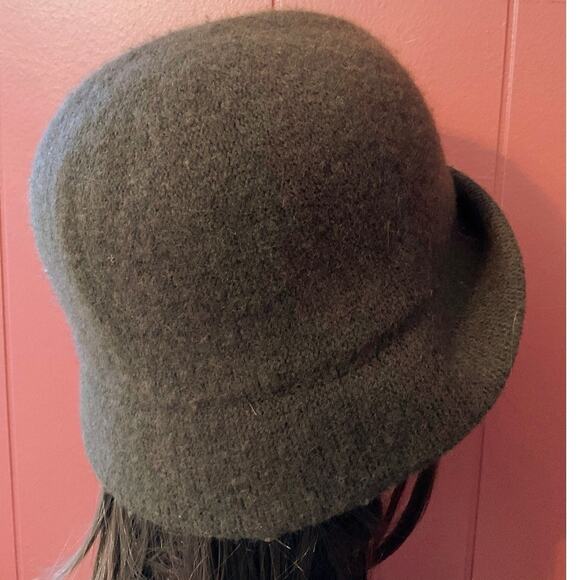 August T Wool Blend Winter Hat with Buckle Accents Brown - Picture 4 of 11